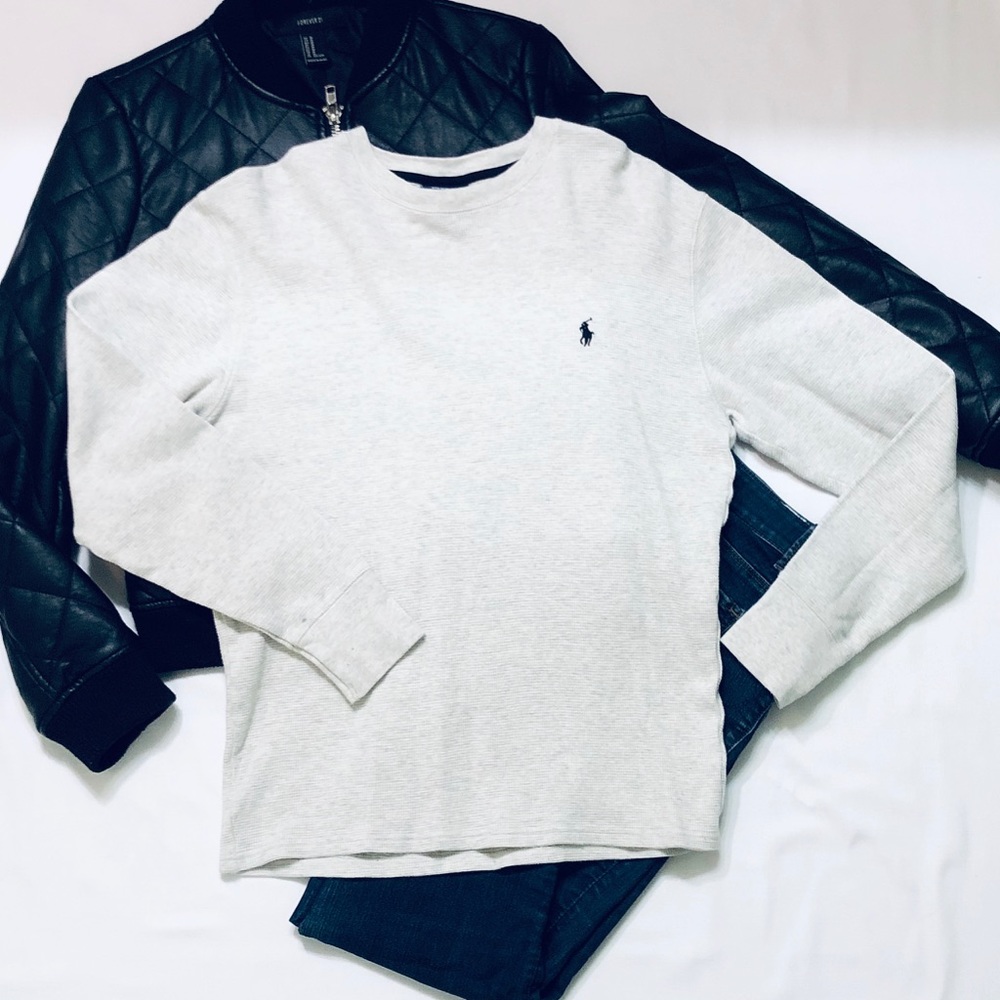Ribbed Light Grey Shirt